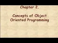 Chapter 2 Concepts of object oriented programming