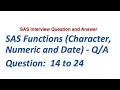 SAS Functions Series Character Numeric and Date SAS Interview Question and Answer
