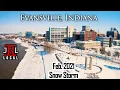Snow Storm 2021 Drone Footage Evansville Indiana