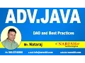 DAO and Best Practices Advanced Java Tutorial Mr Nataraj