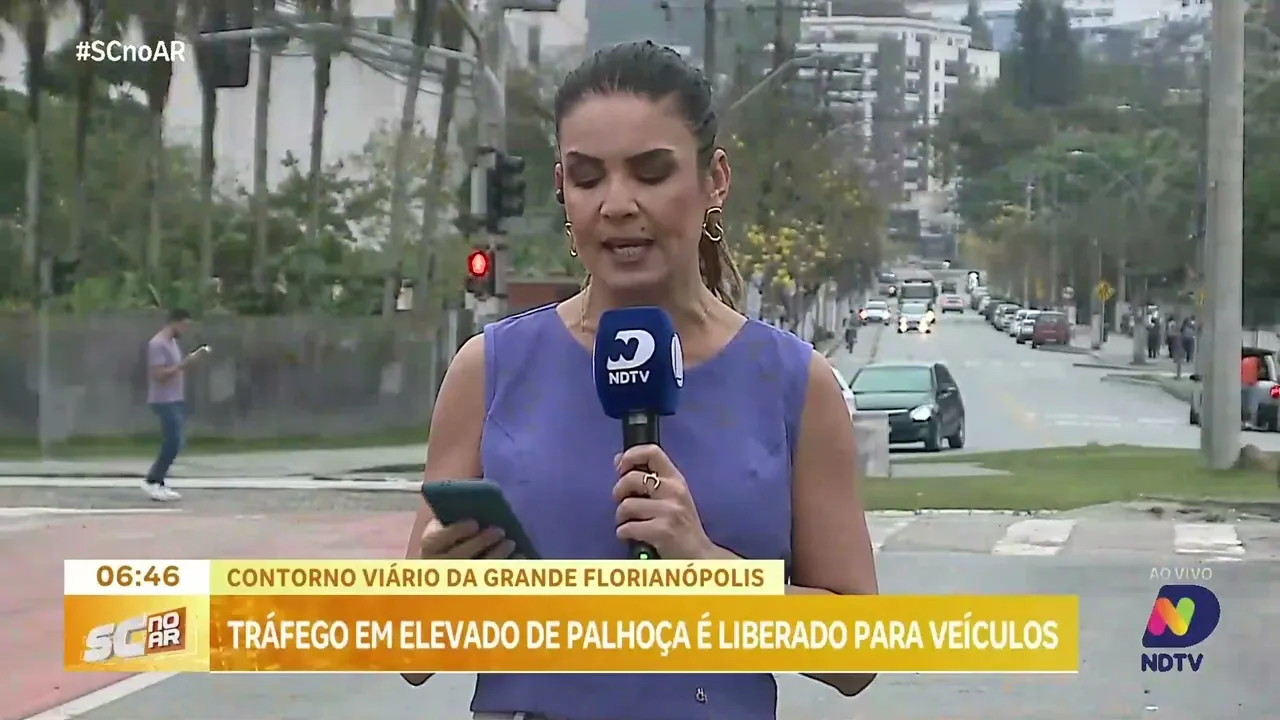 Elevado do Contorno Viário em Palhoça é liberado para veículos