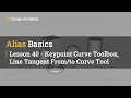 Autodesk Alias Basic Tutorials 40 - Keypoint Curve Toolbox Line Tangent Curve Tool