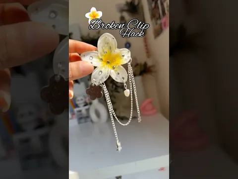Hair Clip from broken claw clip #diy #crafting #trending #viralreels #shortsfeed #diycrafts #fyp