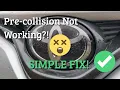 2019 Toyota Camry pre-collision not working again SIMPLE FIX