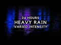 Heavy Rain with Changing Intensity for FAST Sleep - 24 Hours of Rain on Road