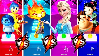 Download Joy vs Ember vs Elsa vs Vanellope Tiles Hop MP3