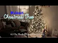 Setting up our WALMART TREE 6 5 Flocked Pre-lit Christmas Tree