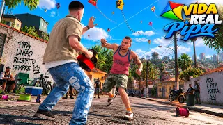 CORTEI A PIPA DELE CHEIA DE LINHA NA QUEBRADA *DEU BRIGA* - GTA 5 PIPA