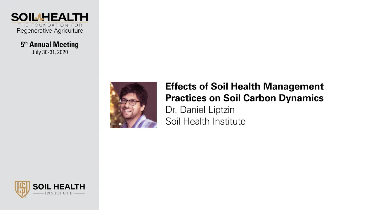 Dr. Daniel Liptzin: Effects of Soil Health Management Practices on Soil Carbon Dynamics