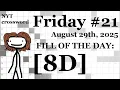 Download Lagu Friday, 8/29/25 -- NYT Crossword with Sam