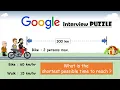 Google Interview Riddle - 3 Friends Bike and Walk Logic and Math Puzzle