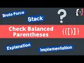 Check for Balanced Parentheses STACK Data Structures Techies Code