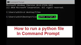 Python Tutorial For Beginners How to Run a Python File In Command Prompt on Windows 7 8 10