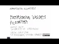 Lecture 12 Multiplicative weights only