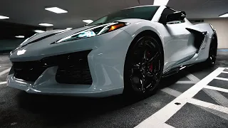 Ceramic Gray Z06 night drive pops