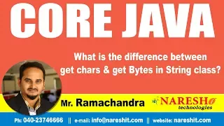 Core Java Tutorials What is the difference between get chars get Bytes in String class