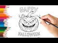 Easy Halloween coloring challenge colors step by step