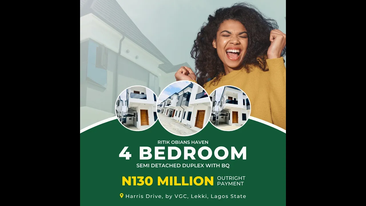 4 Bedroom Semi-detached Duplex with a BQ (Shared Compound)