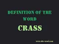 Definition of the word Crass