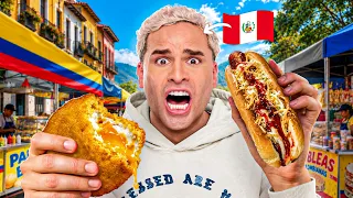Peruano Probando Comida Callejera en Colombia ¿Le gana a Perú? 🇨🇴🤨