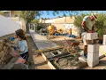Renovating Our Old Spanish House - Building Paths Pillars Stone Walls