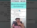 Python MCQ Solution in a Minute Quick Python Tutorial