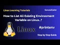 How to List All Existing Environment Variables on Linux printenv Command Secure 2 Cyber