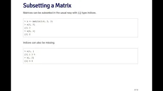 R Programming - Subsetting R Objects Matrices by Johns Hopkins University