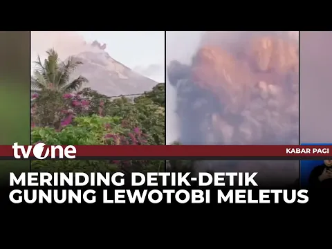 Suara Gemuruh Menggelegar, Rekaman Video Gunung Lewotobi saat Erupsi Lagi