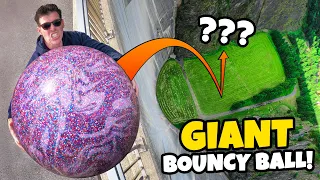 giant bouncy ball drop from 165m dam 
