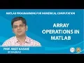 Array Operations in MATLAB