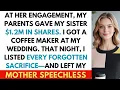 Download Lagu My Parents Gifted My Sister $1.2M in Shares at Her Engagement—and Told Me Not to Make a Scene