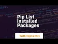 pip list installed packages