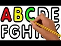 Learn Alphabet A to Z coloring and drawing Learn Colors for kids VOVING COLORING