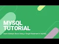 Insert Multiple Rows Using a Single Statement in MySQL