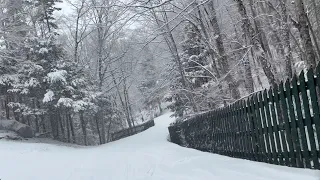 In an April snowstorm two top-to-bottom runs from Loon Peak April 7 2026