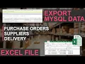PHP Project How To Export MySQL Database To Excel using PHP - Purchase Order Supplier Delivery