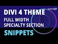 Divi Theme Full Width Specialty Section