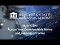 My NYSBA Access Your Downloadable Forms and Automated Forms
