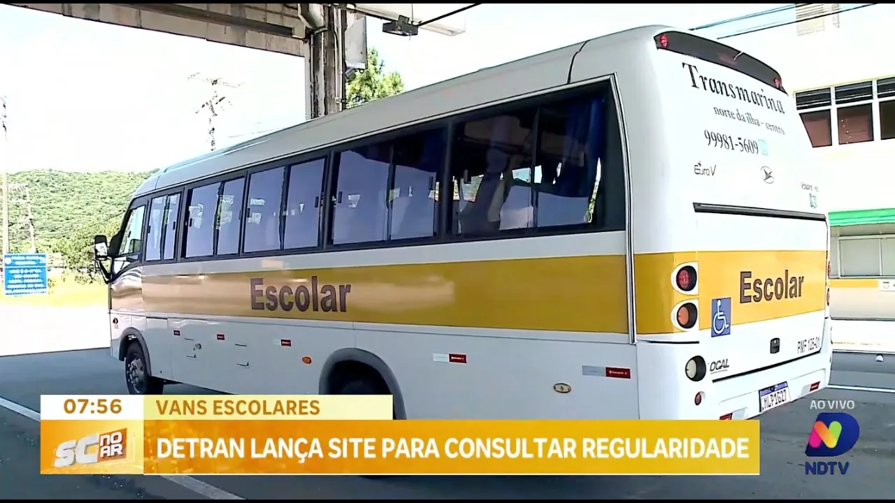Detran lança site para consultar regularidade das vans do transporte escolar