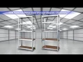 1 8M light Duty Metal 5 tier Storage shelves Assembly