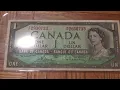 Our Canadian Money Collection 1954 1 Dollar Canadian Bill