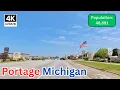 Driving Through Portage Michigan Scenic City Tour in 4K
