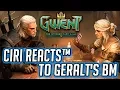 Ciri Reacts to Geralt s Bad Mannered Gwent Play - Gwent Basics Challenge
