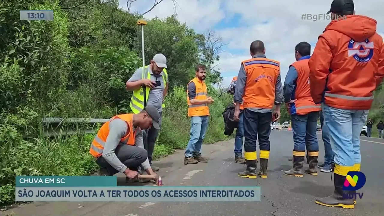 Rodovias de São Joaquim volta a ter todos os acessos interditados