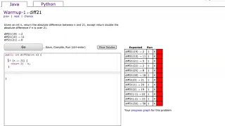 Codingbat - diff21 Java