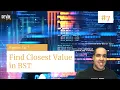 Find Closest Value in BST