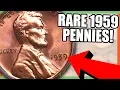 1959 LINCOLN PENNY COINS WORTH MONEY - RARE PENNIES TO LOOK FOR
