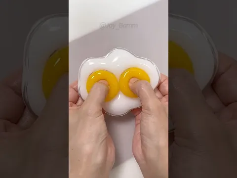 🍳Double yolk Egg Squishy DIY with Nano Tape! #실리콘테이프