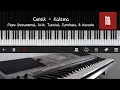Cantik - Kahitna. Lirik, Piano Instrument, Tutorial dan Karaoke. (Synthesia)
